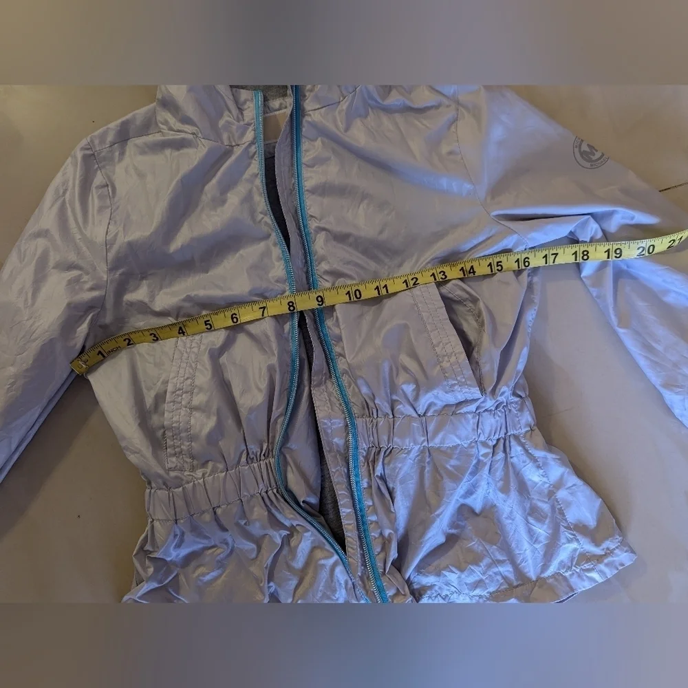 Michael Kors Silky Light Weight Wind Breaker Silver Jacket Teen  Size 14